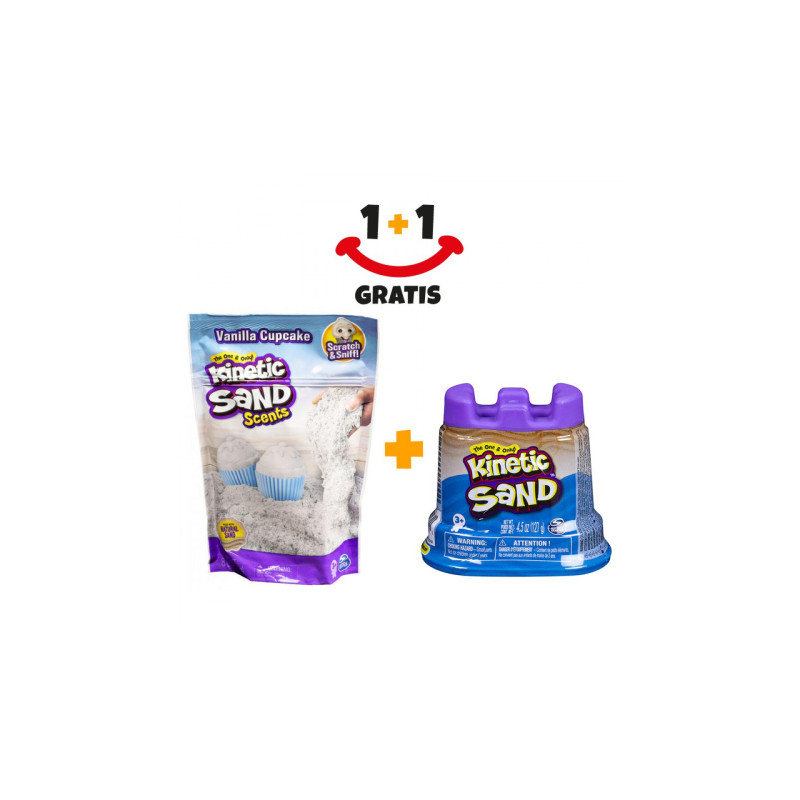 Akce 1+1 Kinetic Sand voňavý tekutý písek vanilka + Kinetic Sand kelímky písku navíc