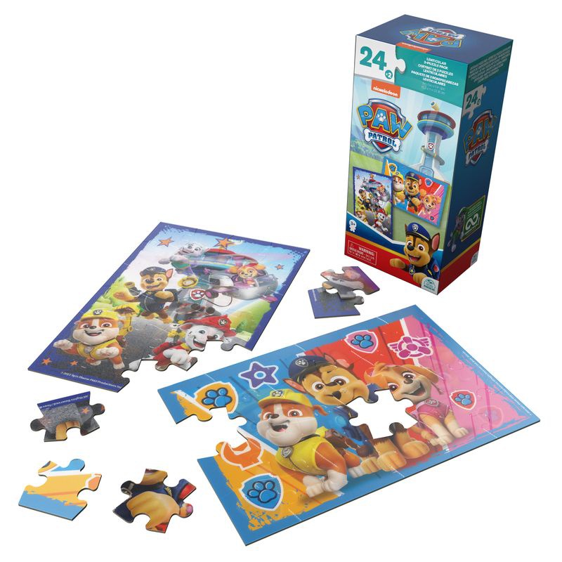 Spin Master Games Paw Patrol lentikulärt pussel 2x24 bitar