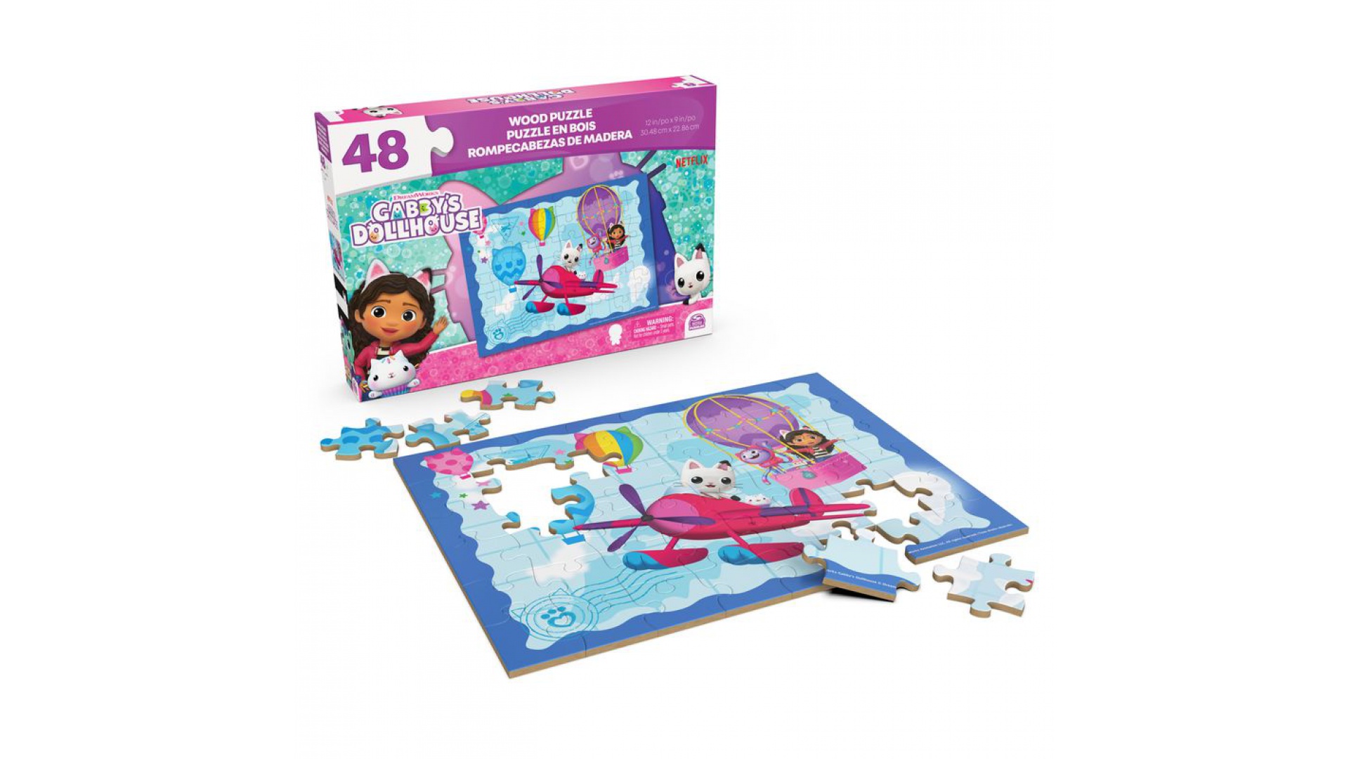 Spin Master Games Gábinin kouzelný domek dřevěné puzzle 48 dílků