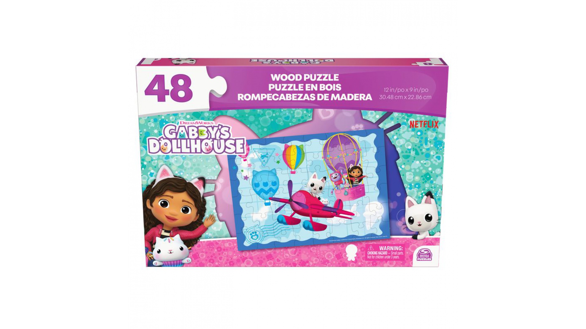 Spin Master Games Gabinin kúzelný domček Drevené puzzle 48 dielikov