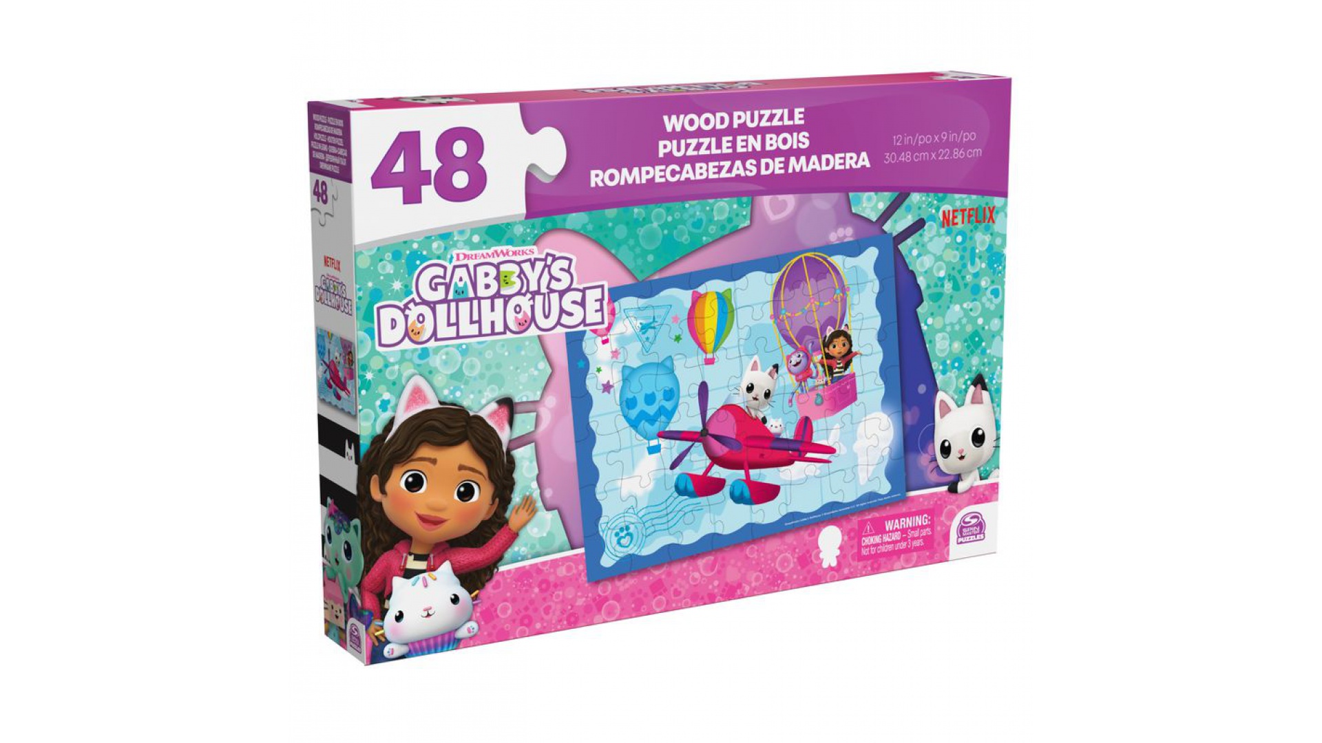 Spin Master Games Gabinin kúzelný domček Drevené puzzle 48 dielikov