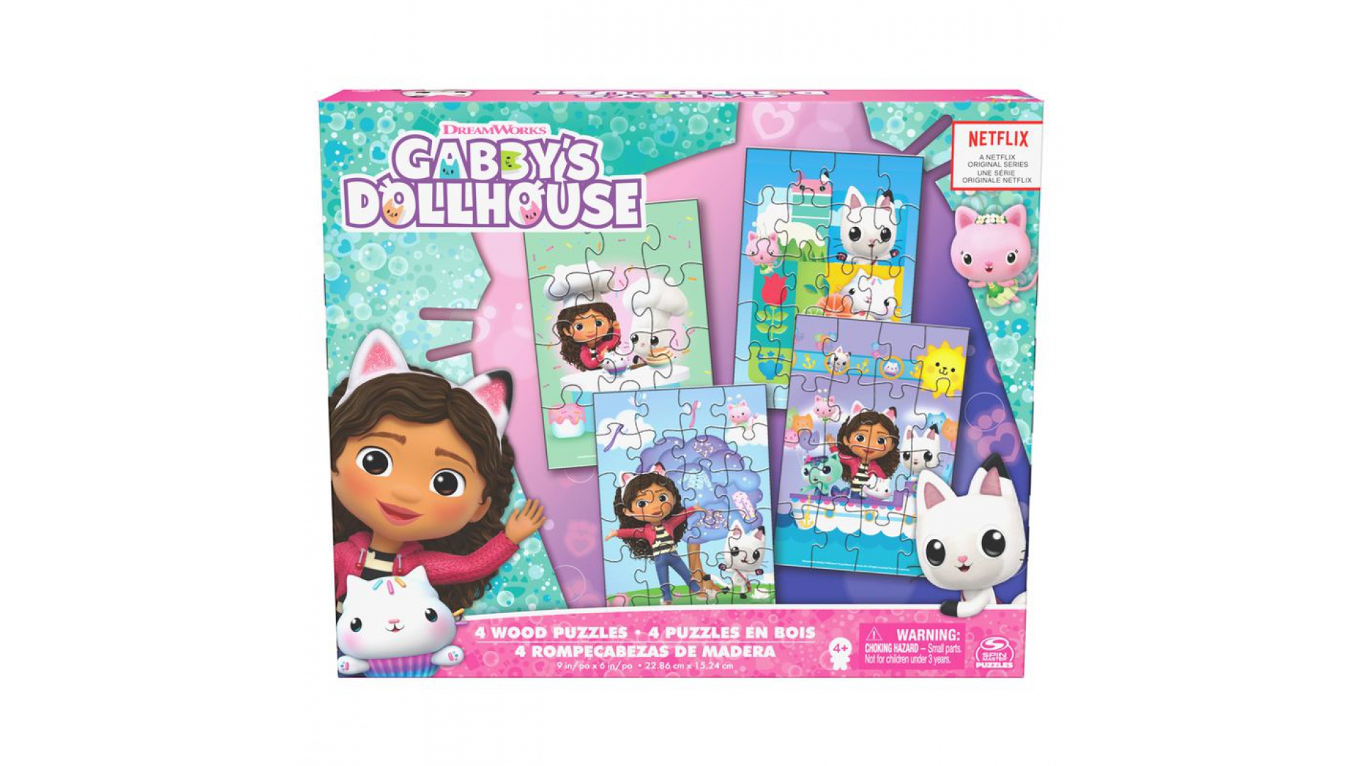 Spin Master Games Gábinin kouzelný domek dřevěné puzzle 4 obrázky