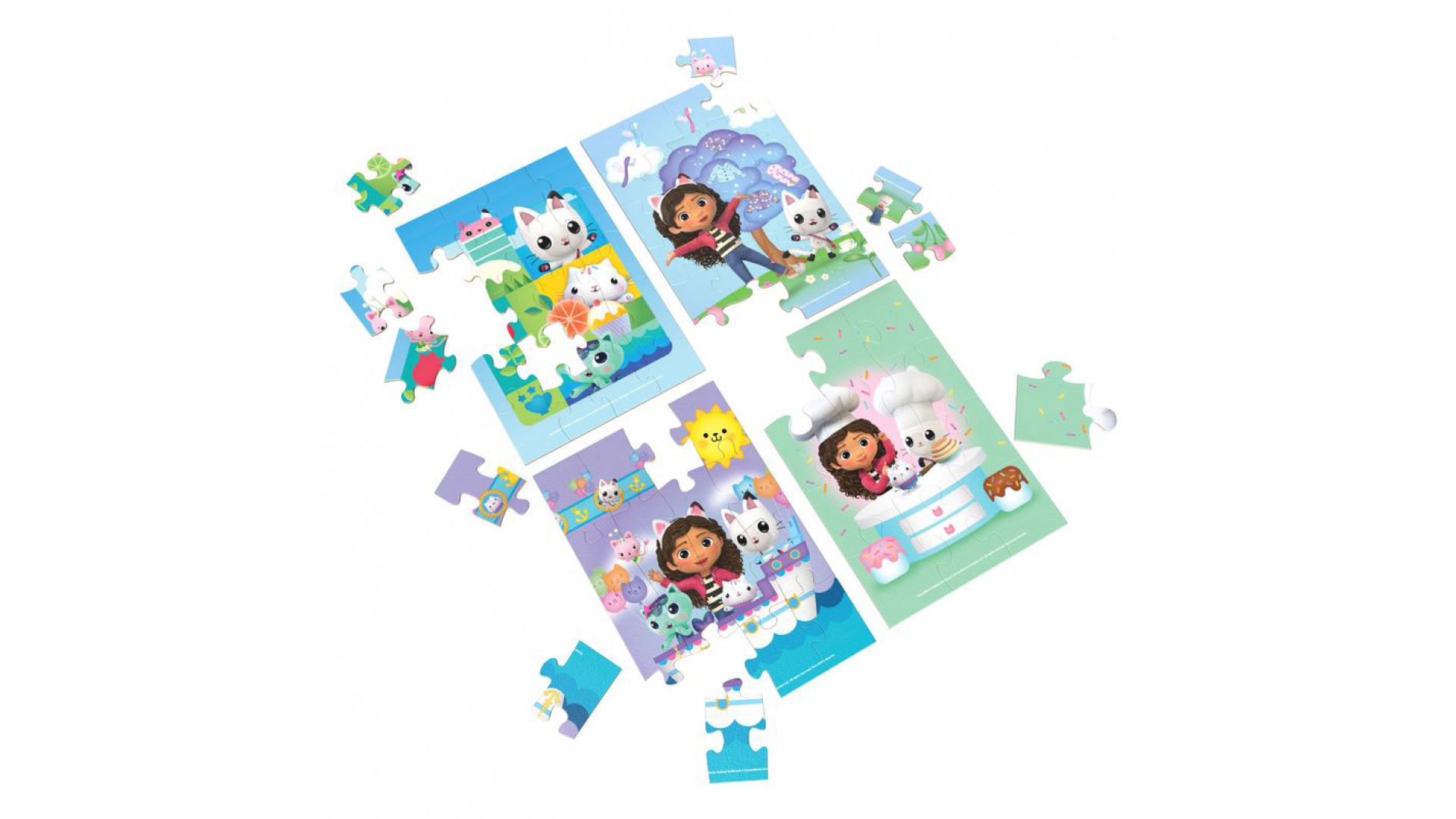 Spin Master Games Gabinin kúzelný domček Drevené puzzle 4 obrázky