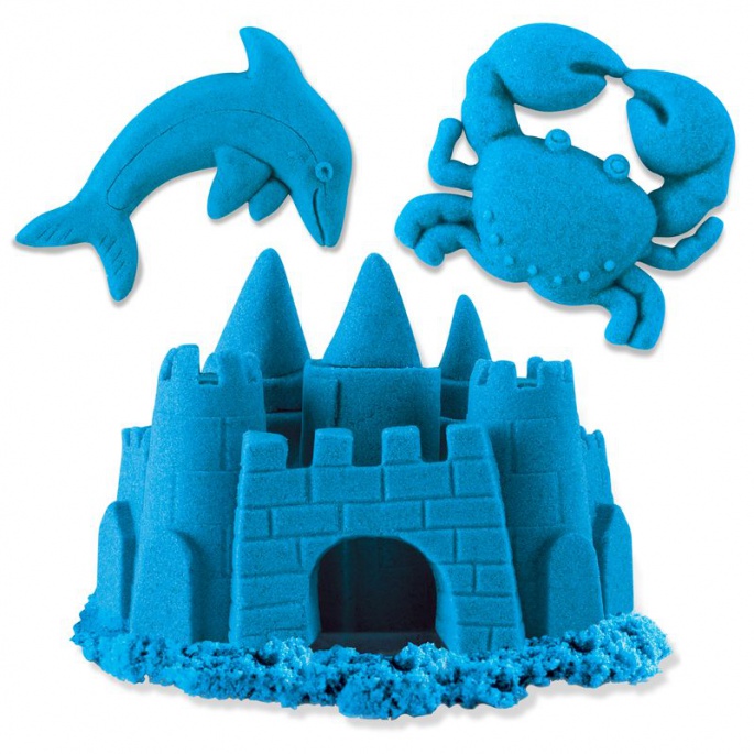 Kinetic Sand blauer flüssiger Sand in der Schachtel
