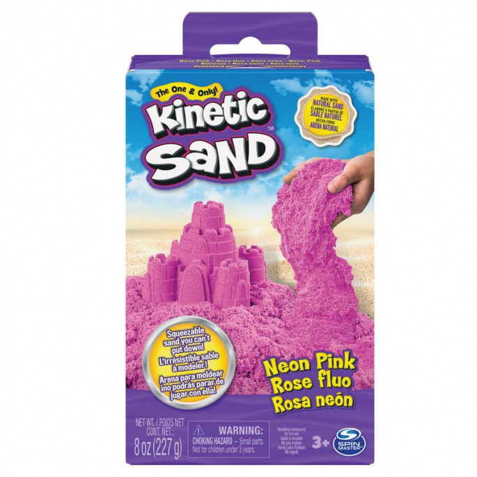 Kinetic Sand růžový tekutý písek v krabici
