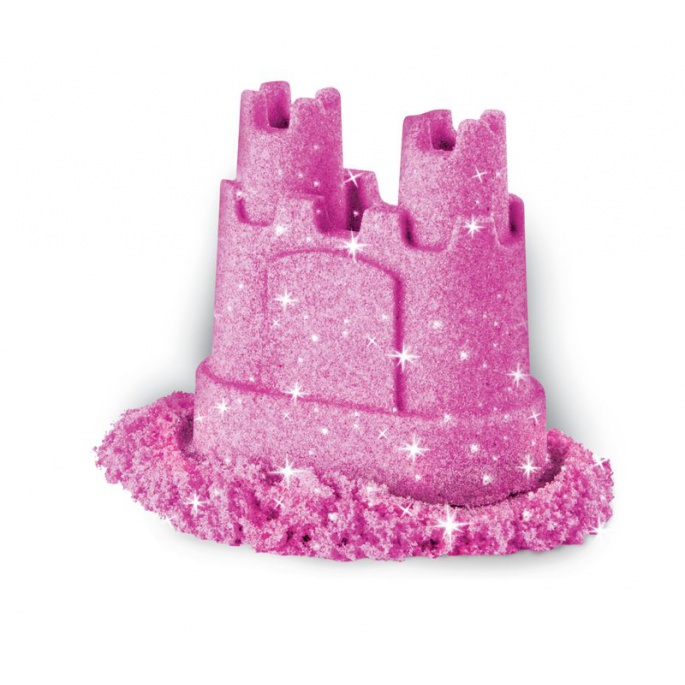 Kinetic Sand tre burkar glittrande sand