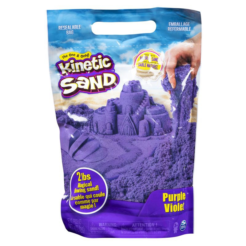 Kinetic Sand förpackning lila flytande sand 0,9 kg