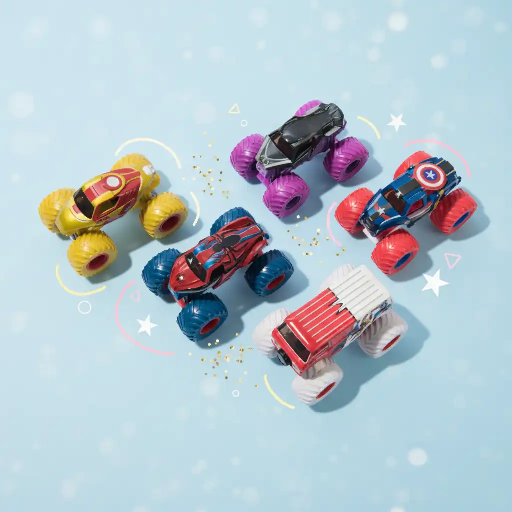Doživite herojske avanture u areni s ikoničnim Marvel kamionima.