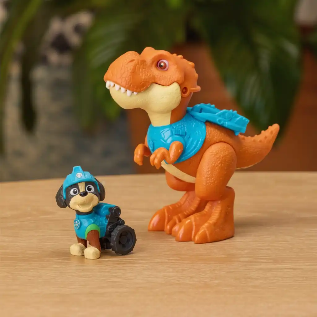 Razvijanje fine Motor kroz igru s pokretnim elementima dinosaura.